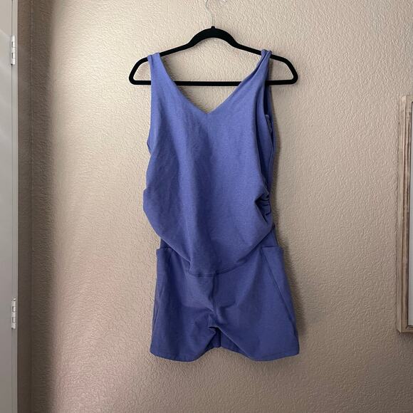 Beyond Yoga Beyond The Bump Tank Jumpsuit Romper Onesie Shorts Purple Maternity - Picture 2 of 7